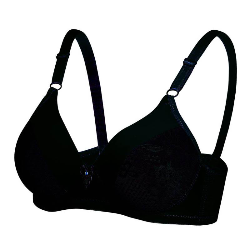 Comfortable No Steel Rings Gathering Bra Adjustable Top Support Breathable Anti-sagging Ladies Bra
