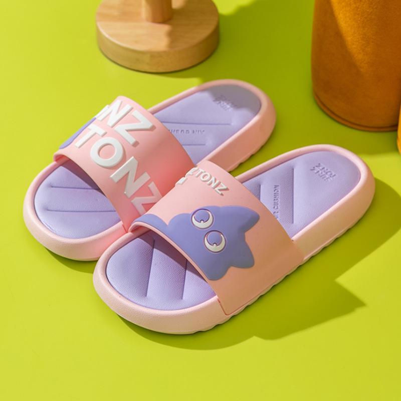 Ladies Sandals and Slippers Couples Cute Cartoon Non-slip Bathroom Bath Indoor Home Outing Slippers Men's Beach Shoes