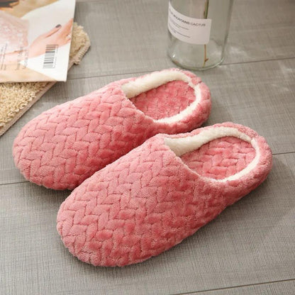 Women Indoor Slippers Warm Plush Home Slipper Autumn Winter Shoes Women House Flat Floor Soft Slient Slippers for Bedroom