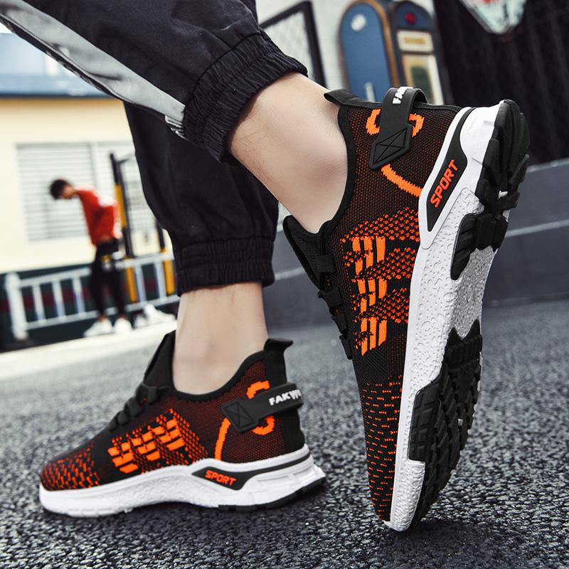 Summer Elastic Breathable Running Shoes Men's Soft-soled Casual Sports Shoes