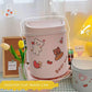 Desktop Trash Can Cute Net Red Mini Girl Ins Covered Small Office Home Simple Nordic Storage Box To Send Sticker Pen Holder Storage Waste Bin