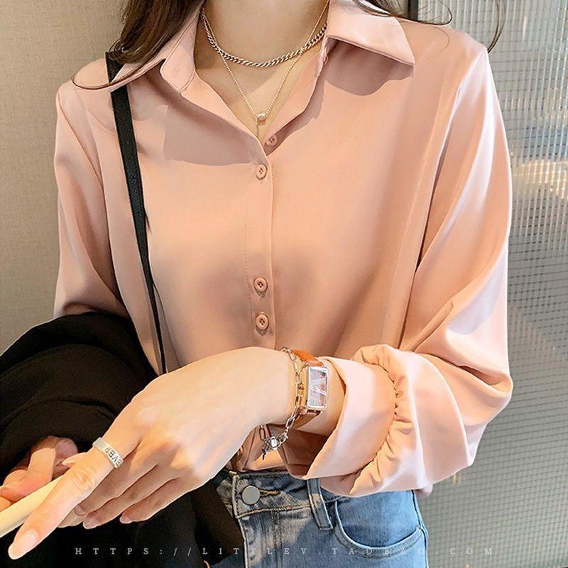 Loosely Stacked White Shirts Are Thin Design Niche Tops Chiffon Shirts Women's Summer Work Wear Stand-up Collar Casual Shirts