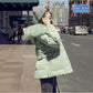 Fashionable and Trendy Short Fur Collar Women's School Overcomes Winter Thickening Plus Velvet Windproof and Warm Loose Down Cotton Jacket