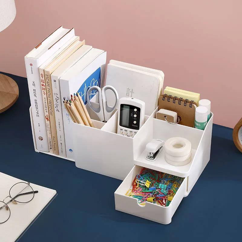 Office Desktop Storage Box Student Sundries Organizer Storage Artifact Stationery Drawer Bookshelf Desk Rack