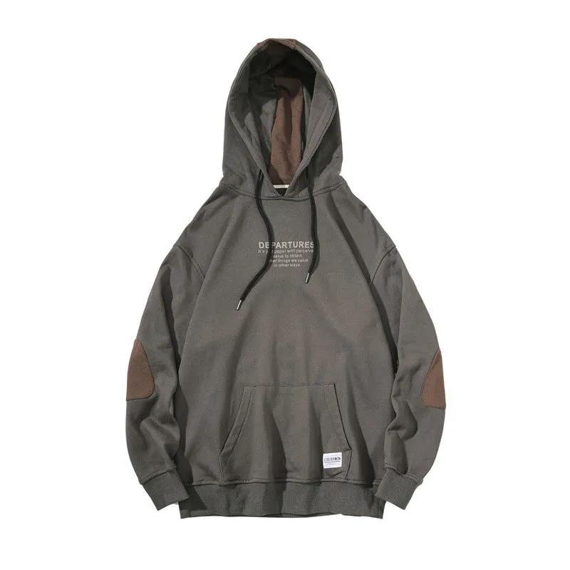 Autumn and Winter Men's Loose Sweater Hood Plus Velvet Thick Coat Trend Retro Hooded