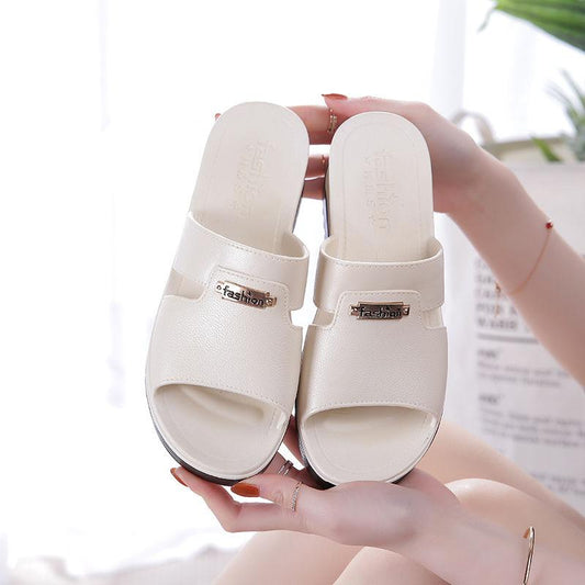 Slippers Women's High-heeled Slippers Slope-heeled Sandals and Slippers Women's High-heeled Slippers Non-slip Comfortable Slippers