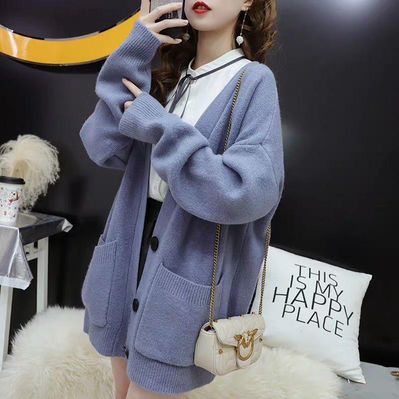 Knitted Cardigan Women Jacket Women Korean Version Loose Students Are Thin and Versatile Thick Sweater Jacket