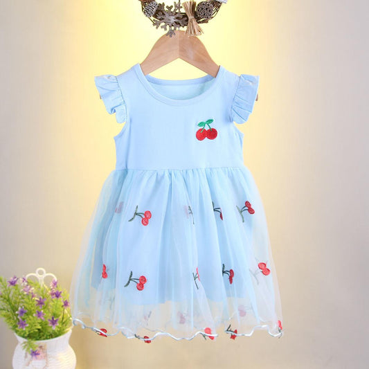 Summer Girl Princess Dress Children's Anime Pure Cotton Short-sleeved Gauze Dress