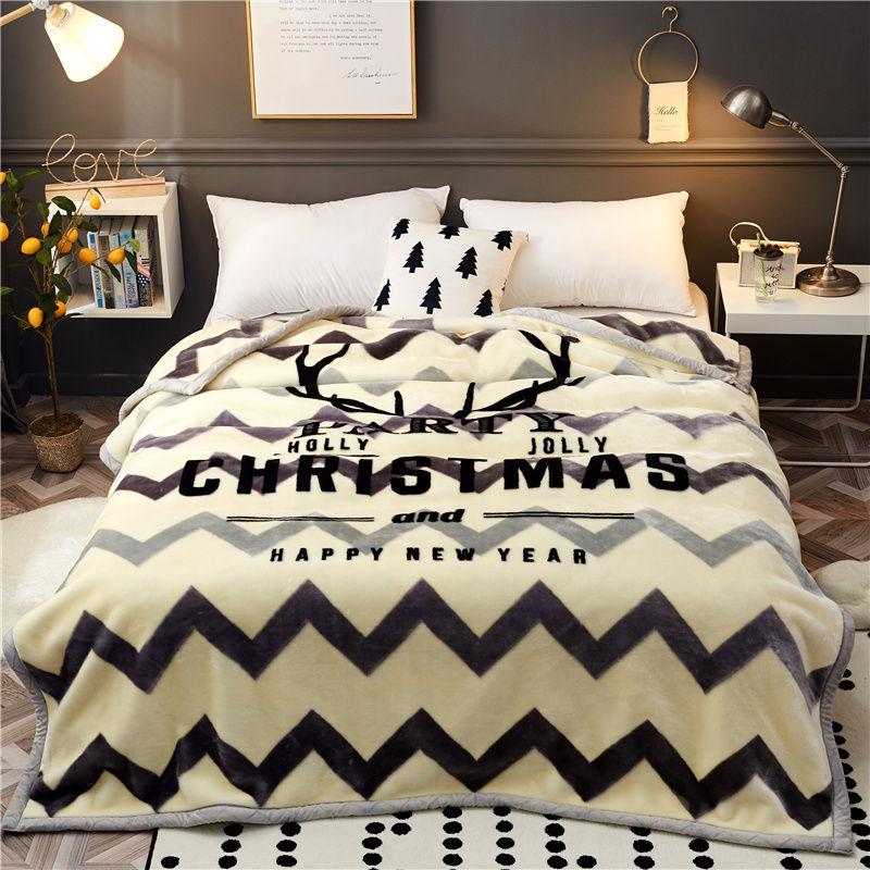 Autumn and Winter Warm Soft Blanket Quilt Coral Velvet Velvet Mattress Bed Sheet