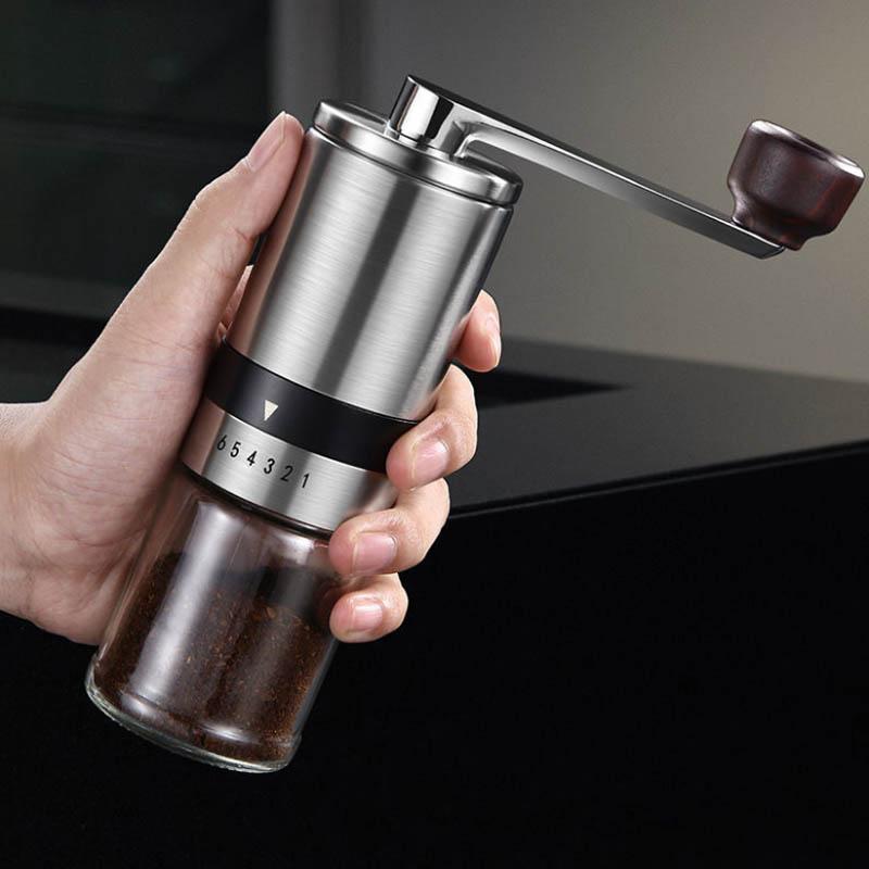 6-speed Manual Coffee Bean Grinder Kitchen Sharpened Machine Home Small Hand Cleaning Coffee Grinding Machine Equipment