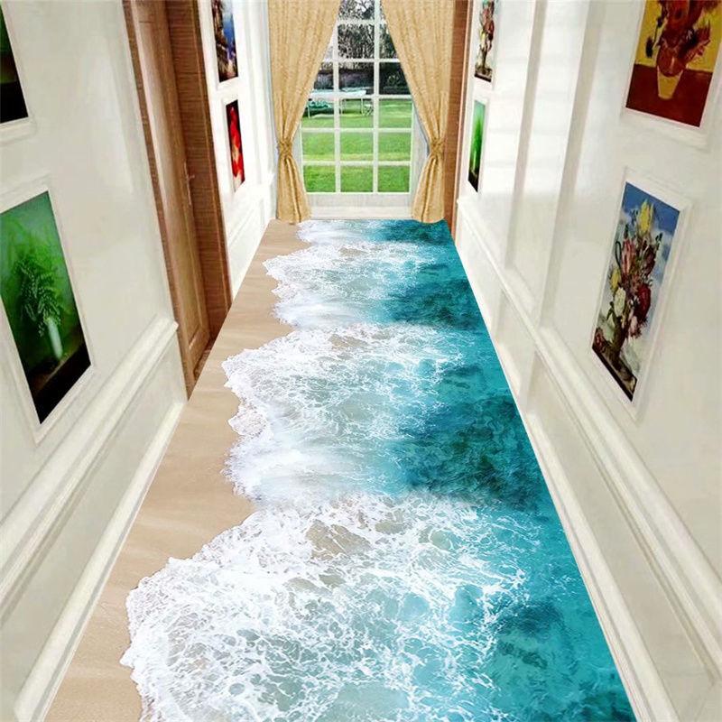 Upgraded Gold Diamond Velvet Carpet 3D Printing  Carpet Corridor Aisle Anti-fouling Blanket Waterproof and Non-slip Rugs for Living Room