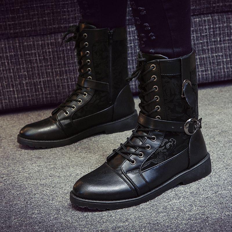 Retro High Martins Boots for Men Arrival Winter Warm Tooling Boots Non-Slip Breathable Ankle Boots