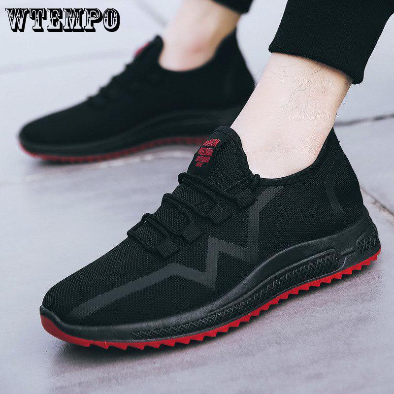 Men Summer Sports Shoes Breathable Mesh Casual Shoes Comfortable Soft Flat Shoes
