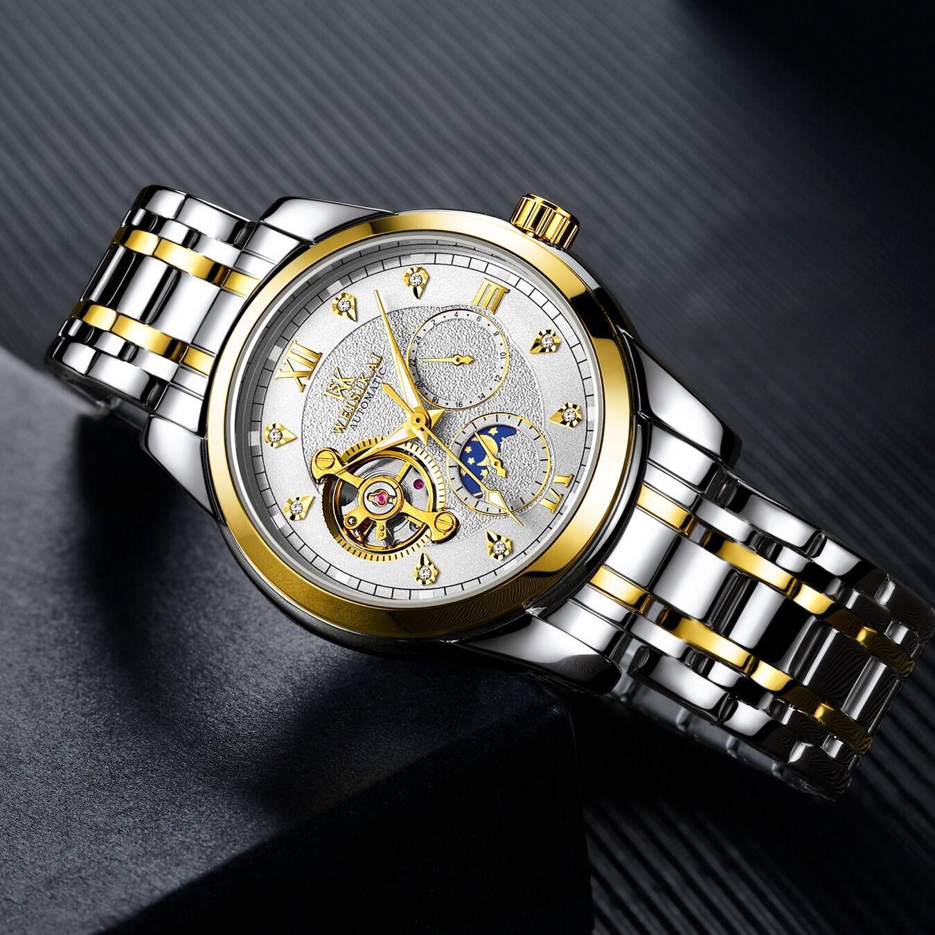 Luxury HAIQIN Mens Watches Mechanical Watch Man Clock Automatic Watch Men Waterproof Tourbillon