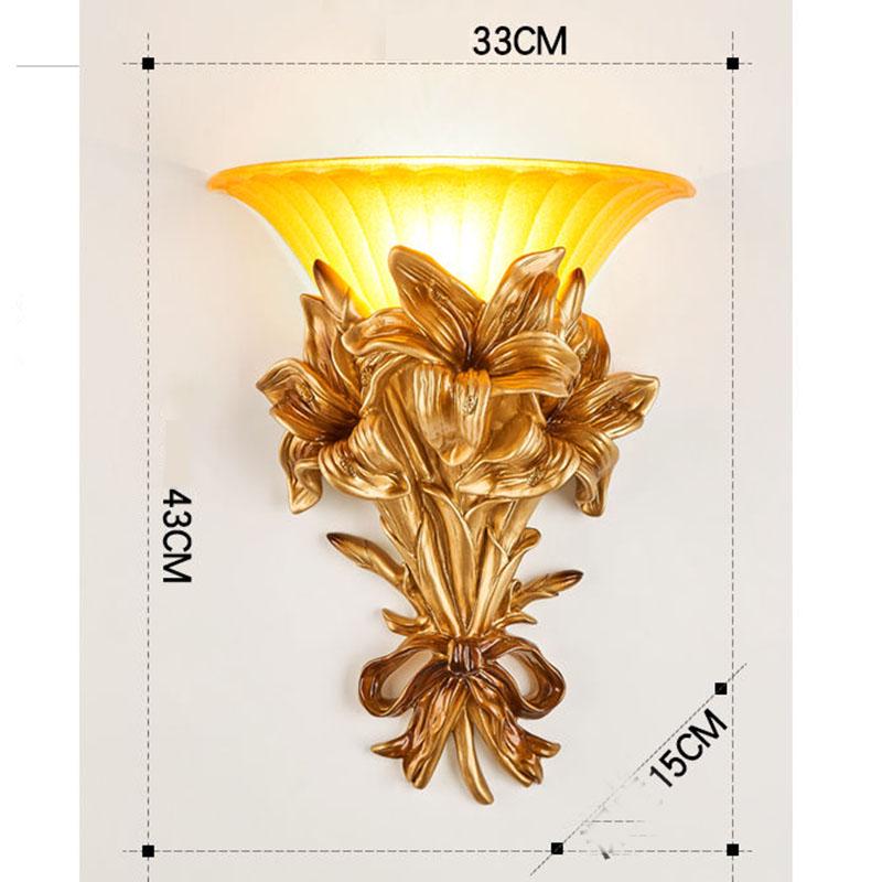 resin LED Wall lamps Living room bedroom bedside decoration lamp TV background wall lamp glass shade