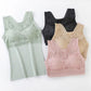 Women's Thermal Underwear with Chest Pad Plus Velvet Bottoming Shirt Jacket with Warm Clothing Women's Vest Style