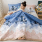 Summer Sleeping Ice Silk Cool Quilt Four Seasons Universal Soft Washed Cotton Skin-friendly Feather Velvet Air-conditioning Quilt