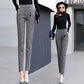 Spring and Summer Plaid Pants Korean Casual Pants Trousers Feet Harem Pants Women Are Thin Straight Loose Large Size Thin Section