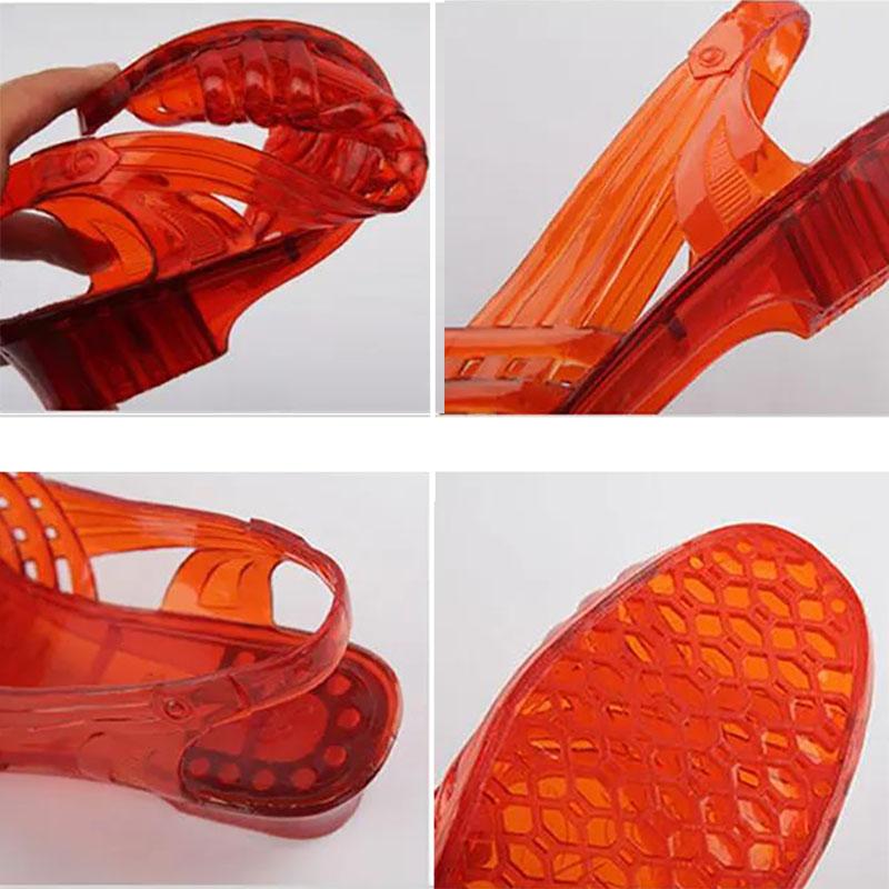 Jelly Shoes Women Summer Soft-soled Beach Shoes Non-slip Thick-soled Pregnant Women Slippers Rain Boots Sandals Hole Shoes