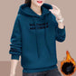 Hooded Sweatshirts Women Autumn Winter Korean Version Plus Velvet Thick Hooded Sweater Women's Plus Size Women's Jacket Tops Fashion Loose