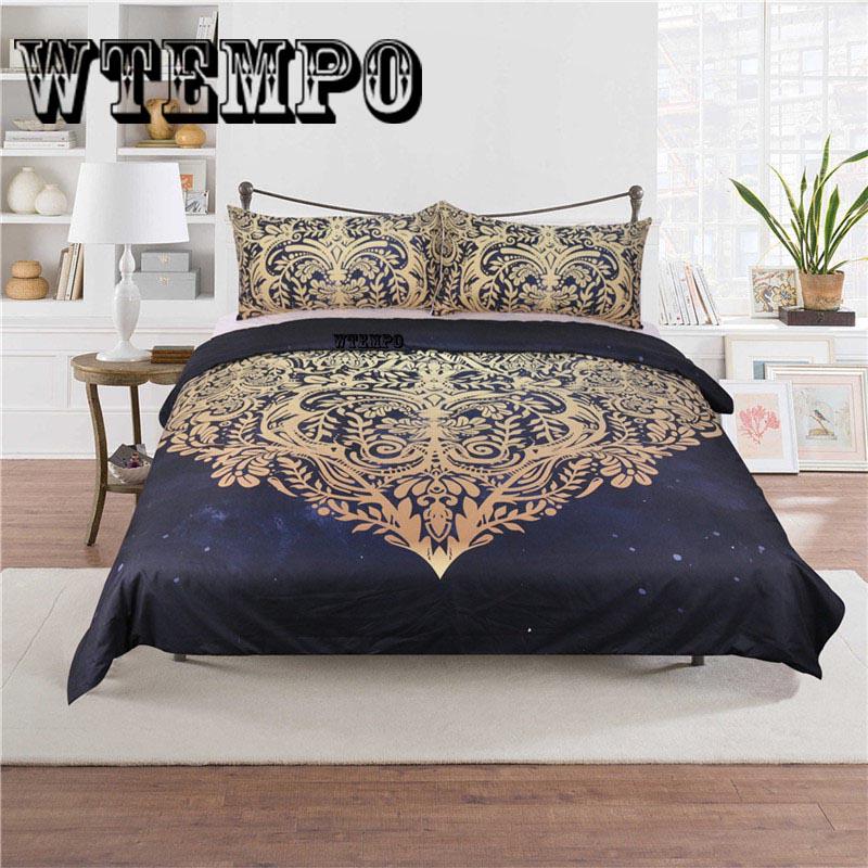 Duvet Cover Set 3D Embroidery  Painting 4PCS Bedding Sets Comforter Duvet Set 11 Sizes Choose