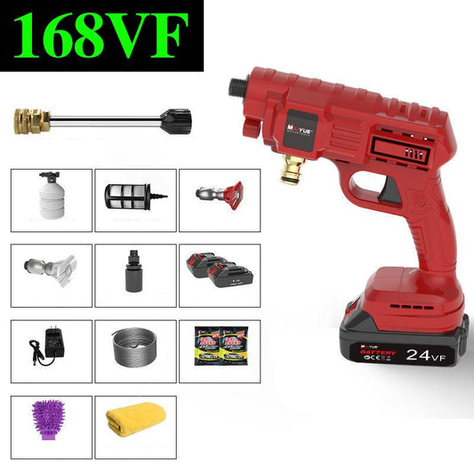 218VF Luxury Wireless Car Wash Gun Set Electric Pesticide Spraying Machine High Pressure Water Gun with Two Batteries