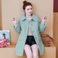 Lamb wool women's padded jacket winter mid-length loose faux fur woolen women's coat