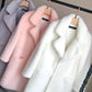 Women Faux Fur Coat Solid Female Turn Down Collar Winter Warm Fake Fur Lady Coat Casual Jacket