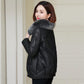 Women's Winter Korean Loose Quilted Coat Warm Padded Stand-collar Down Jacket Women's Solid Color Regular Down Jacket with Fur Collar