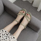 Women's Flat Sandals Summer Rivet Roman Sandals All Match Casual Temperament Sandal Non-slip Comfortable Lightweight Beach Shoes