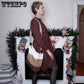 Floral Dress O Neck Long Sleeve Button Cotton Linen A-Line Midi Dresses Elegant Party Vintage Vestidos