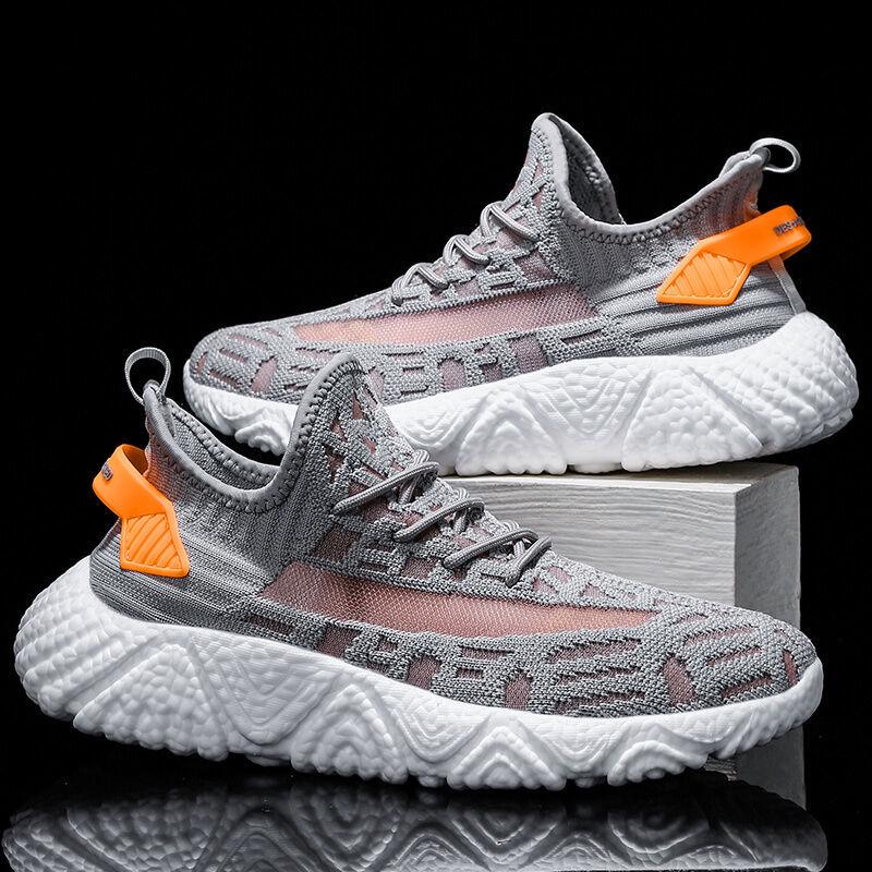 Comfortable Casual Shoes Men Breathable Walking Shoes Lightweight Sneakers Black Footwear Men Lace Up Running Shoes Men