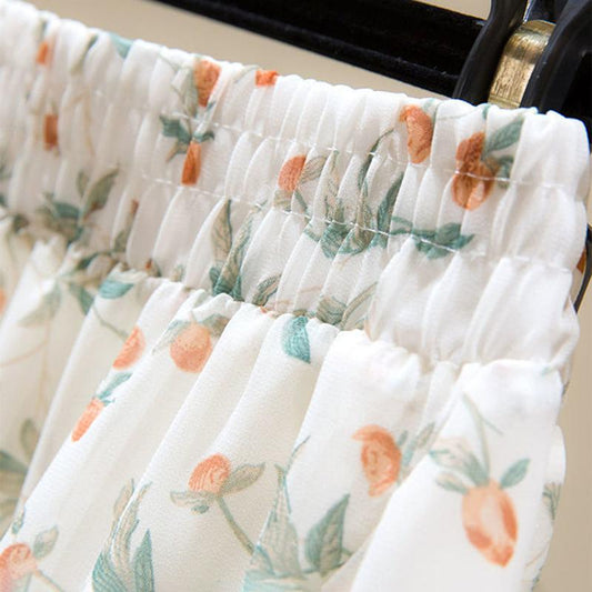 Half-length Skirt Summer Floral Irregular Ruffled Wild A-line Super Fairy Cake Skirt Female Layered Irregular Skirt Fabric Light and Breathable