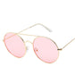 Vintage Round Sunglasses Men Women 2019 Fashion Metal Sun glasses Small Circle Sunglass Reflective M