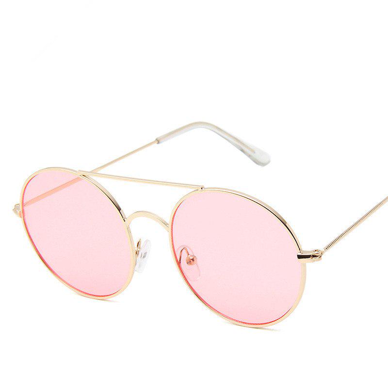 Vintage Round Sunglasses Men Women 2019 Fashion Metal Sun glasses Small Circle Sunglass Reflective M