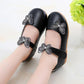 Girl's Soft Soled Butterflies Decoration Breathable Single Shoes Girls' Non Slip Solid Color Princess Shoes