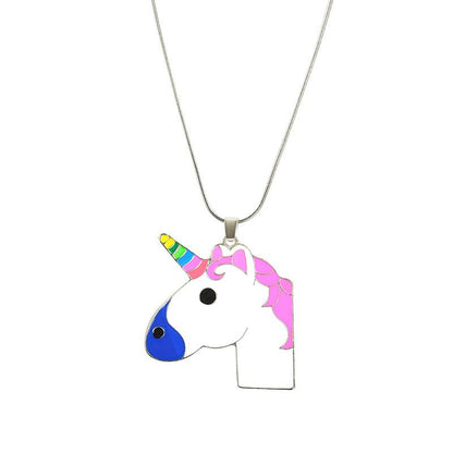 Unicorn Unicorn Pendant Chain Necklace Painted Horse Sweater Chain Batch...