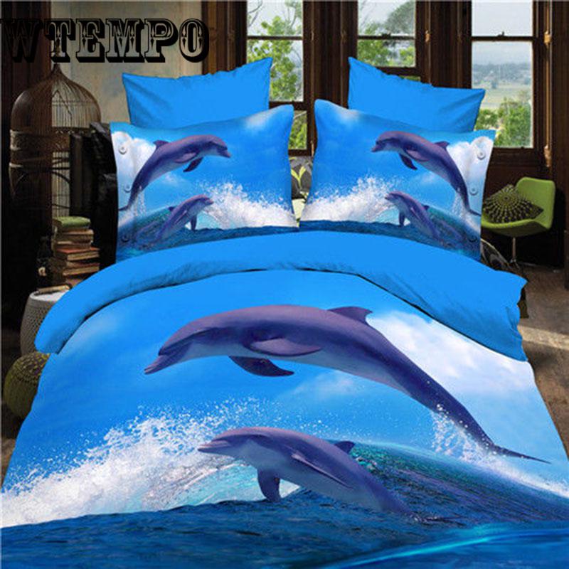 High Quality Bed Set 3d Animal Quilt Cover Bedding Set Article Wolf Four Paper Set