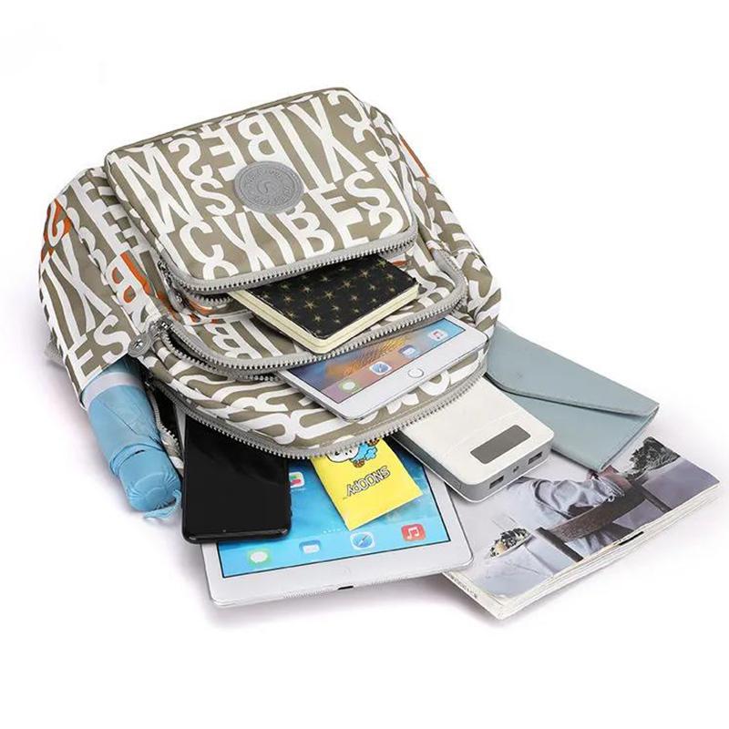 Nylon Oxford Cloth Backpack Female Korean Version of Wild Canvas Student School Bag Travel and Leisure Fashion Backpack Bag