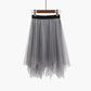 High Waist Bottoming Skirt Loose Short Women's Black Mesh Gauze Skirt Fluffy Ins Solid Color Skirt