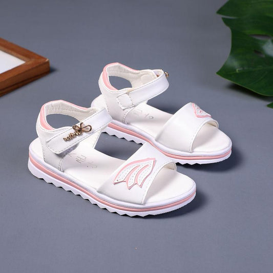 Girl's Summer White Sandals Soft Soled Outdoor Single Cool Shoes Girls' Non Slip Light Princess Shoes