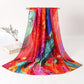 All-match Scarf Feather Multicolored Printing Silky Soft and Graceful Long Scarf Shawl Female Beach Cover Towel Big Scarf