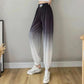 Gradient Color Design Sense Leggings Ice Silk Drape Women's Pants Summer Loose Thin Casual Sports Pants