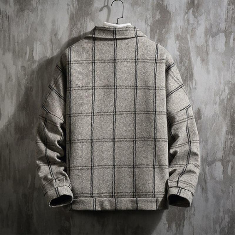 Autumn and Winter Woolen Jacket, Warm and Thick Tops, Trendy All-match Jacket for Young Men