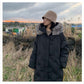 Down Jacket Winter Korean Fashion Big Fur Collar Mid-length Hooded Thick Warm Large Size Jacket Suitable for Women