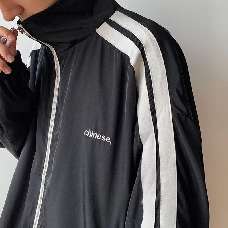 Jacket Men's Ins Tide All-match Hong Kong Fashion Brand Jacket Men's Loose Spring Windbreaker Jacket Men's Clothing