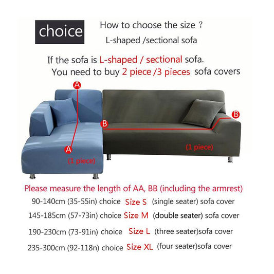Nordic Style Waterproof  Stretch Sofa Cover L Shape Sofa Cover for Living Room  Full Covered Velvet Sofa Slipcover for  1/2/3/4 Seater Soaf