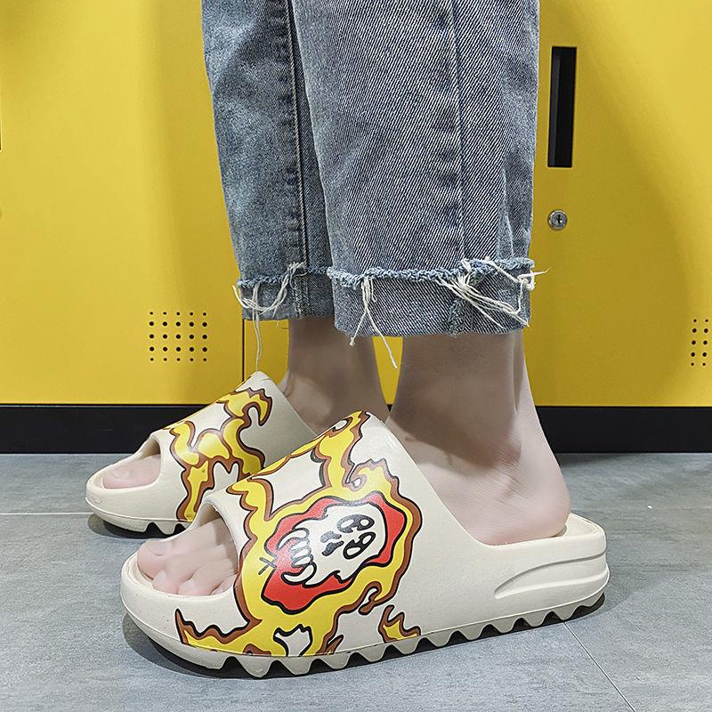 Men's Summer Slippers Men's Beach Outer Wear Home Couple Sandals Slippers Thick-soled Soft Comfortable