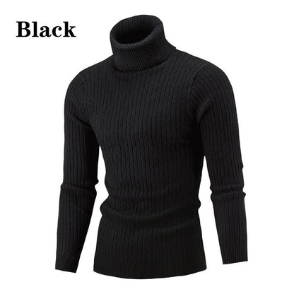 6-color Lightweight Shirt High Neck Pullover Knitted Twist Sweater Long Sleeve Comfortable Trend