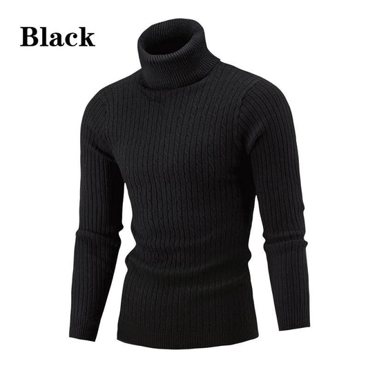 6-color Lightweight Shirt High Neck Pullover Knitted Twist Sweater Long Sleeve Comfortable Trend